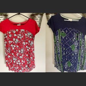 Bundle of 2 Anthropologie Tunic Shirts